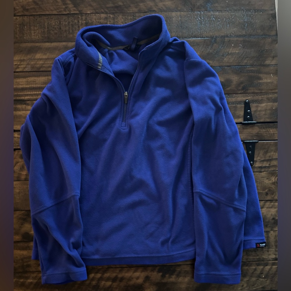 Lands' End Royal Blue Fleece Pullover